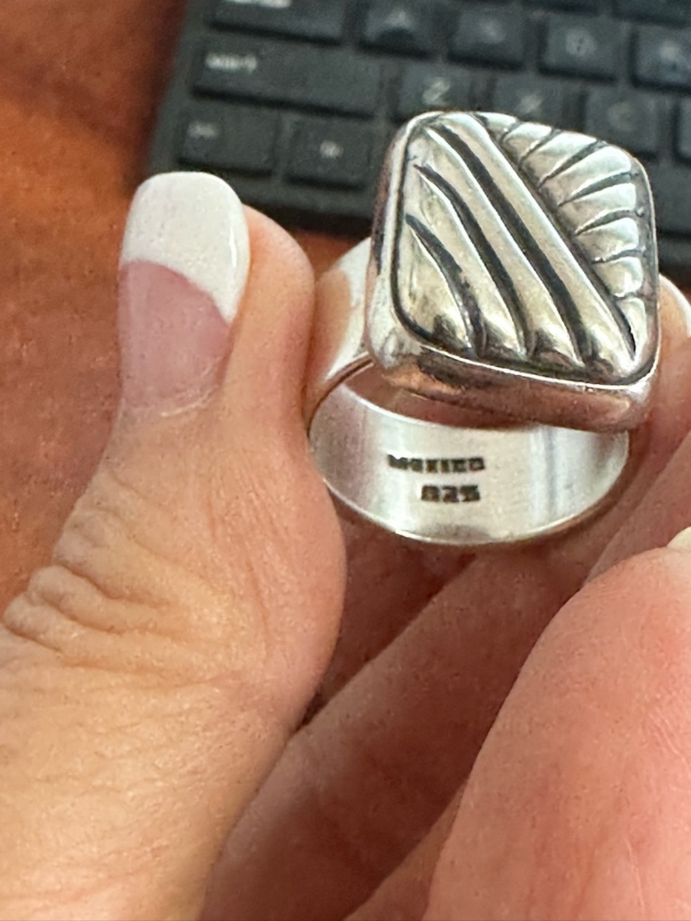 Sterling Silver Square Signet Ring